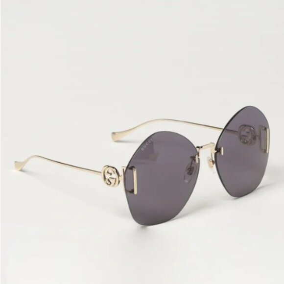 NWT Gucci GG1203S - 002 Geometric Sunglasses Gucci - Picture 1 of 7